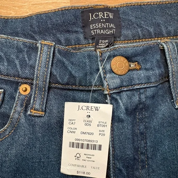 J. Crew Women’s Essential Straight Jeans - Picture 4 of 5